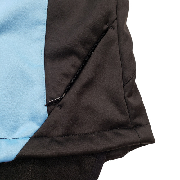 Performance Bike Cycling Jacket S Women Black Light Blue Back Pocket Back‎ Flap - Picture 11 of 12